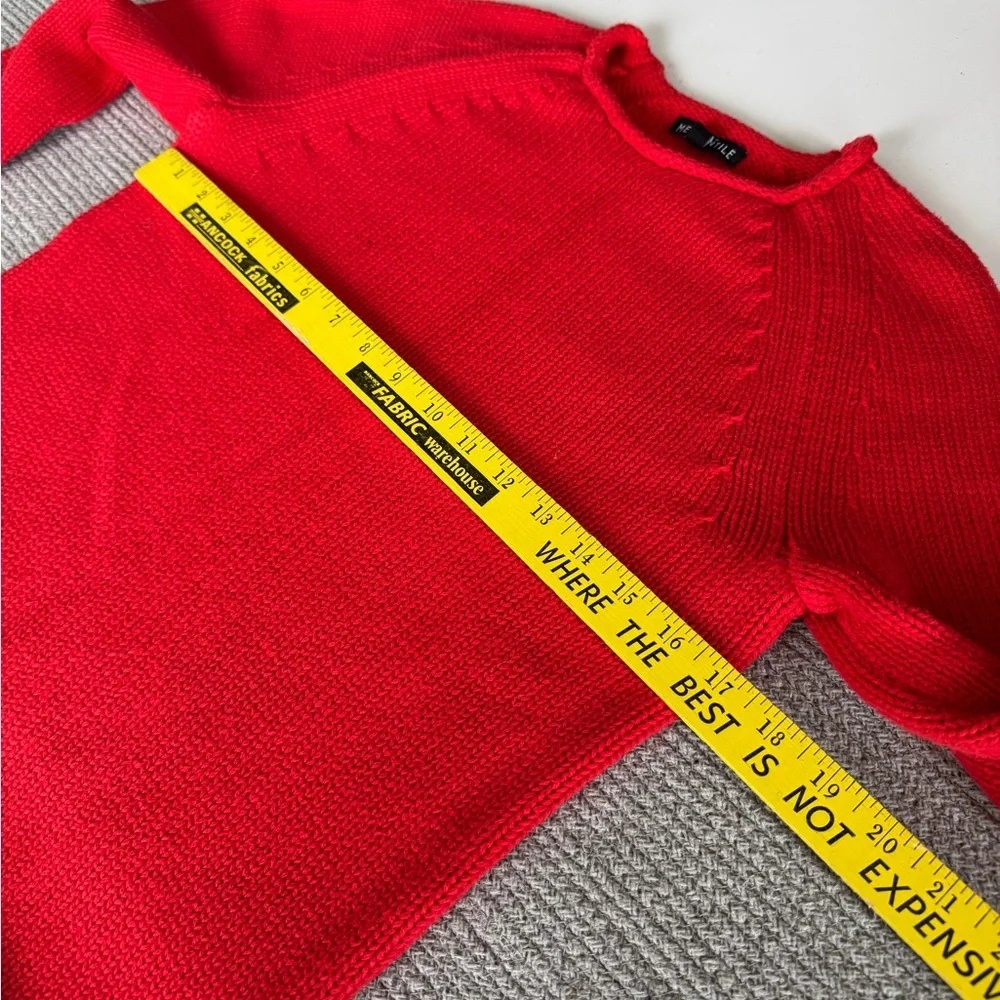 J. Crew Mercantile Red Cotton Rollneck Sweater Size XS Classic Preppy Holiday